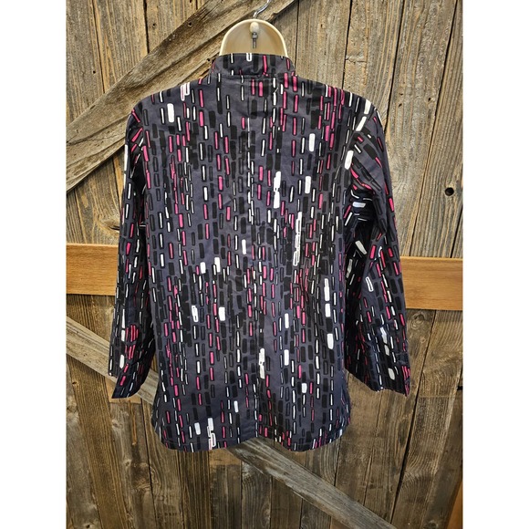 NWOT Chef uniforms women small pink black geometric chef button up - Picture 4 of 7